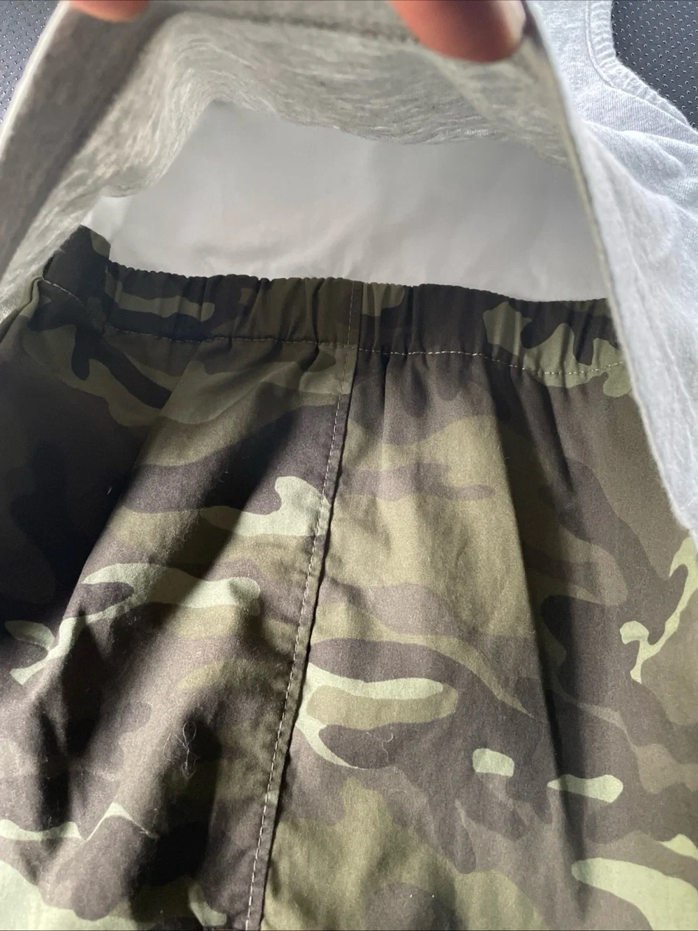 GAP Gray Tank Top with Green Camo Romper